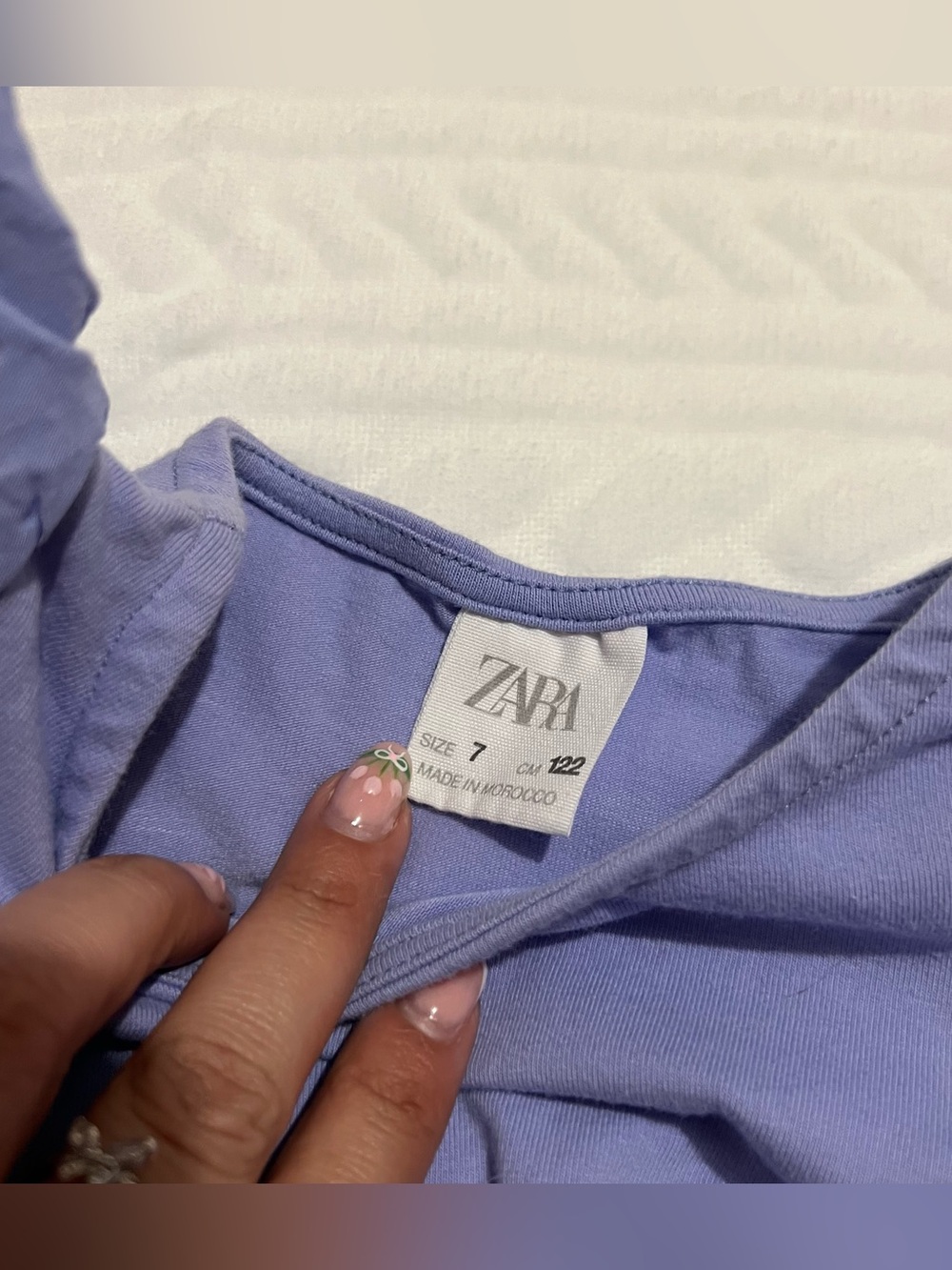 ๐ Zara - Girls Lavender Ruffle Sleeve One-Piece Bodysuit - Picture 4 of 7